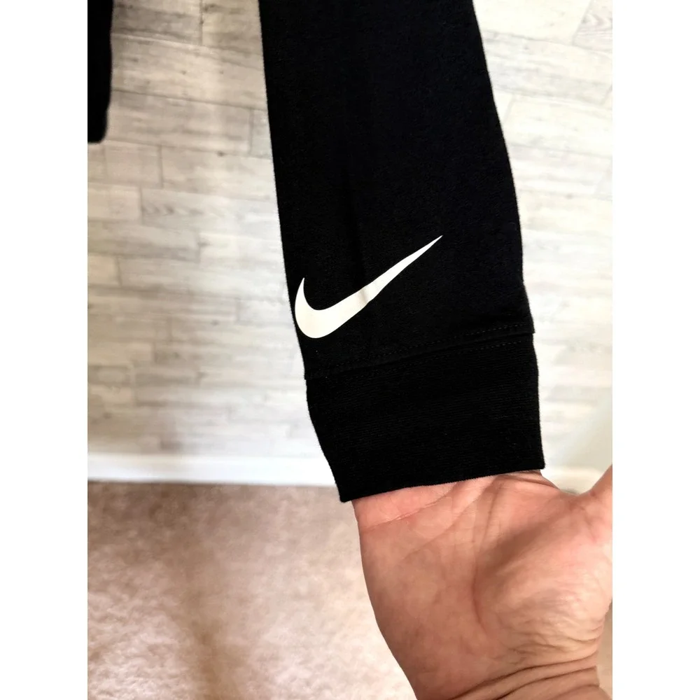 Nike 3 Brand Boys XL Black Long Sleeve Graphic Tee Lightning Bolt Neon Yellow